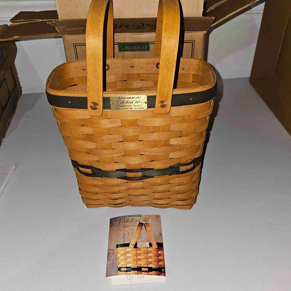 NIB Longaberger 1996 Charter Member Collectors Club Membership Basket‎ New